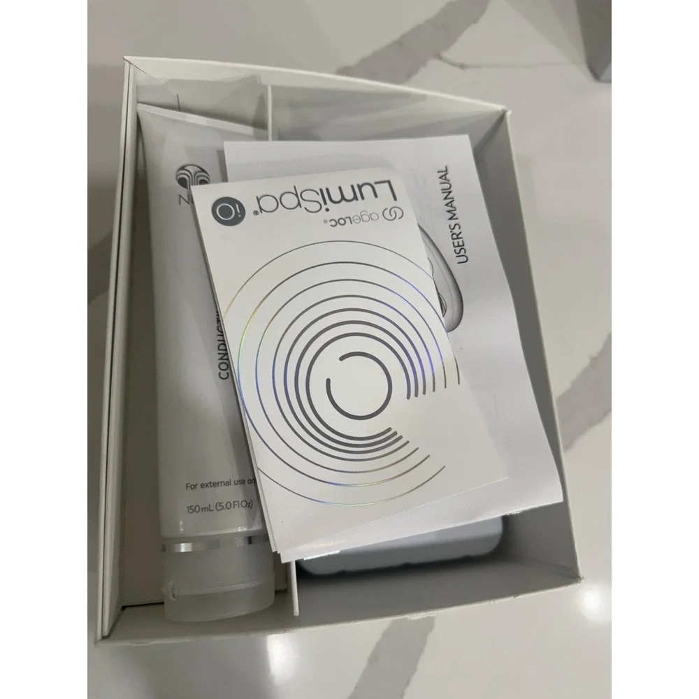 Nu Skin RenuSpa iO Handheld Body Massager Wireless Rechargeable White + Gel